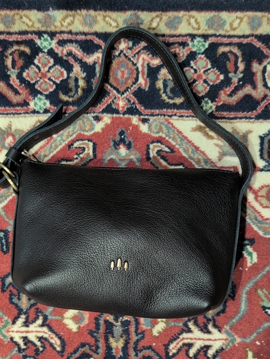 portland leather goods Handbags - Small Slouchy Bag By Portland Leather Goods In Pebbled Black Leather